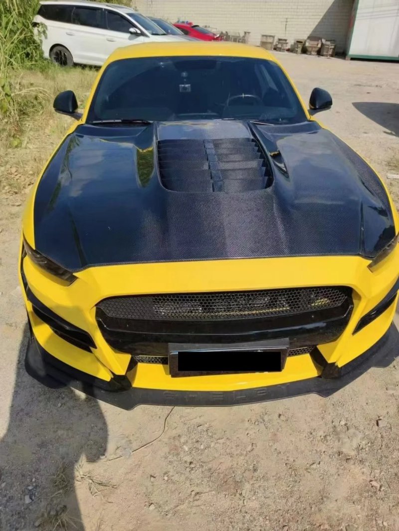 High Quality GT500 GT  Engine Cover Hood Carbon Fiber Bonnets for  Mustang 2018 - 2022